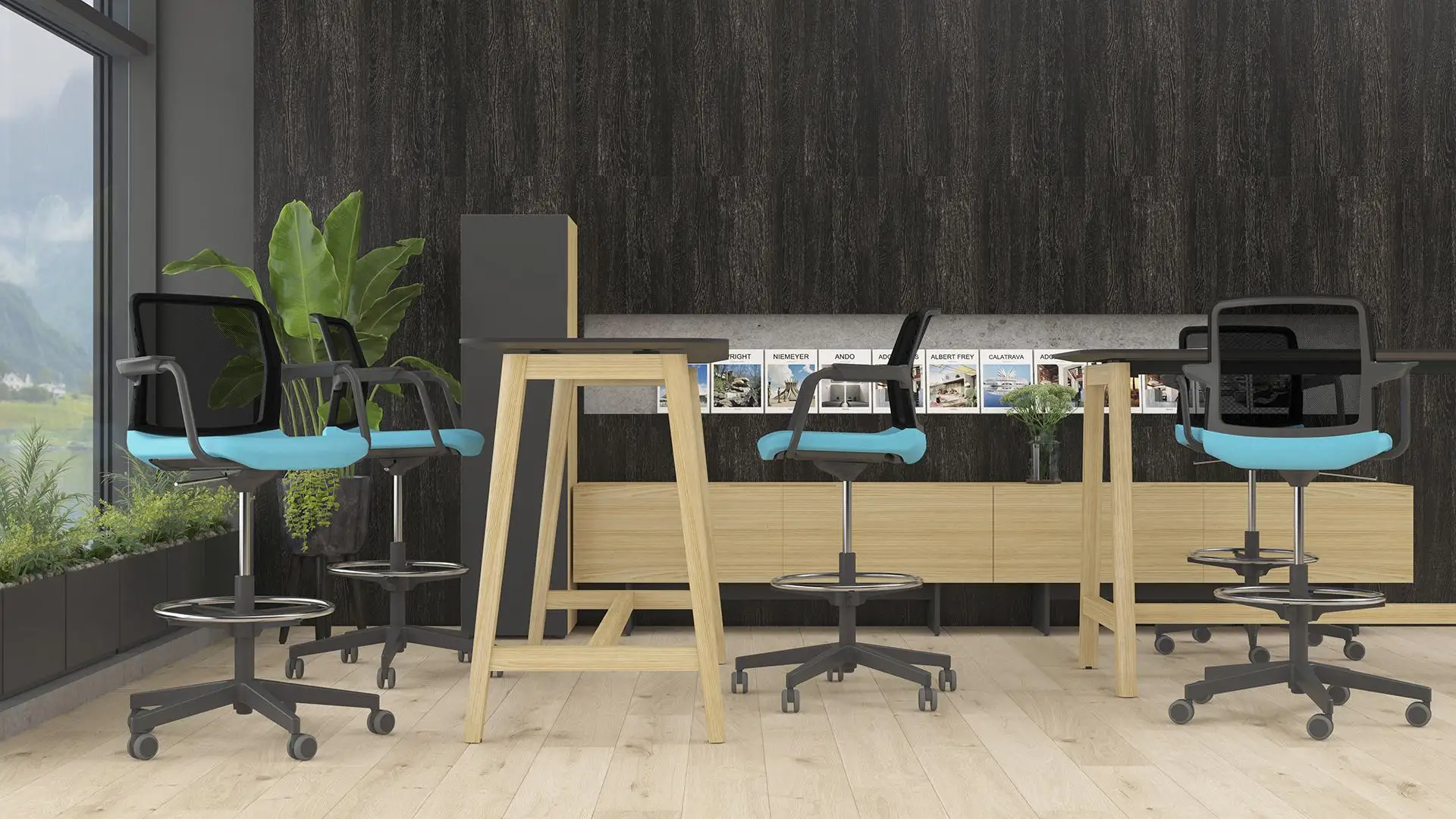 High-swivel-chairs-low-back-WIND-meeting-room1-Nova-Wood-high-table-