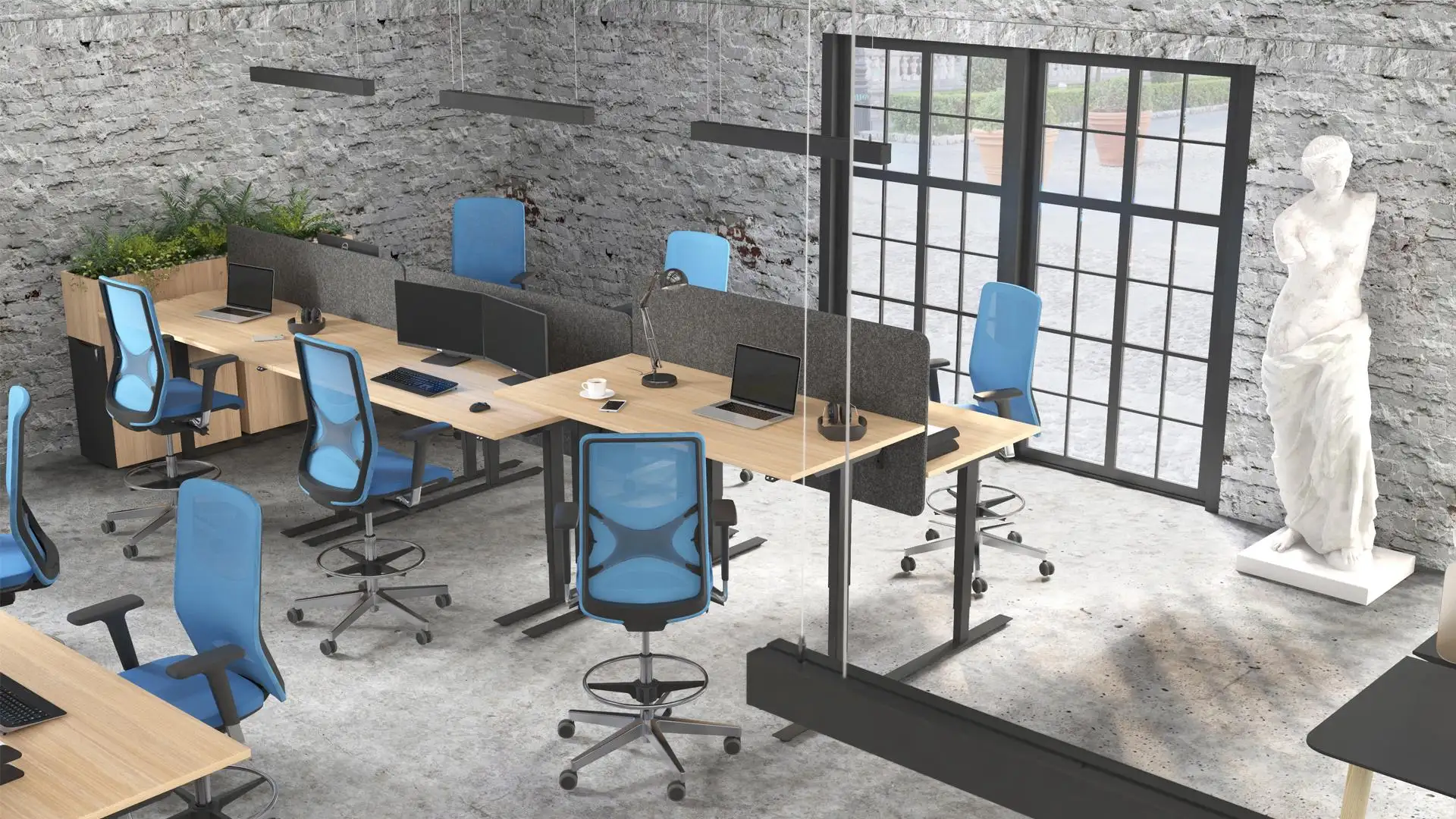 high-swivel-chairs-WIND-bench-desks-EASY