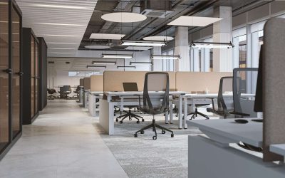 Narbutas uredski interijer s TOP 530 akustičnim pregradama