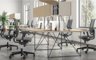 Radni stol s tankim metalnim nogama Air